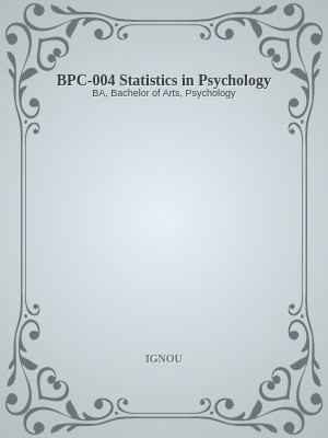 BPC-004 Statistics in Psychology